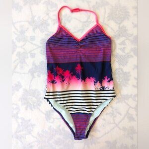 Roxy Girl one piece halter top swim suit for girls size 14